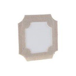 6 segnaposti di carta, cornice in cotone naturale, 6x6 cm