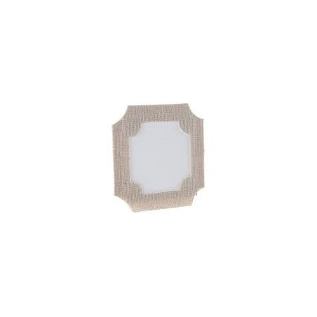 6 segnaposti di carta, cornice in cotone naturale, 6x6 cm