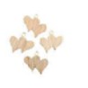 Set de 12 coeurs en bois 4x4x0.7cm avec boucle. Set de 12 coeurs en bois 4x4x0.7cm avec boucle.