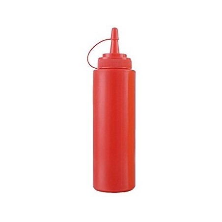 Bouteille à bec doseur, en plast. jaune 0,7l