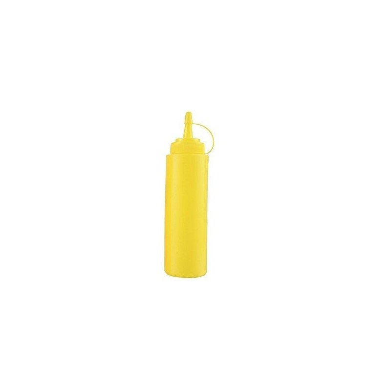 Bottiglia con beccuccio dosatore, plast. giallo 0.7l
