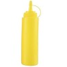 Bottiglia con beccuccio dosatore, plast. giallo 0.7l Bottiglia con beccuccio dosatore, plast. giallo 0.7l