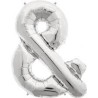 Palloncino d'argento lettera &, 36 cm. Palloncino d'argento lettera &, 36 cm.