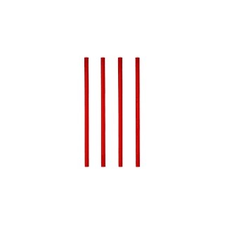 500 biologisch abbaubare rote Strohhalme 0,6 x 25 cm