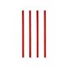 500 biologisch abbaubare rote Strohhalme 0,6 x 25 cm