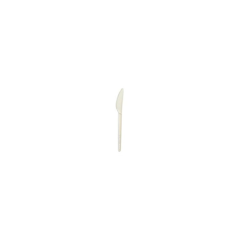 50 Couteaux blancs, biodégradable, 16,8cm