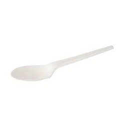 50 Cuillères blanches, biodégradable, 16,8cm