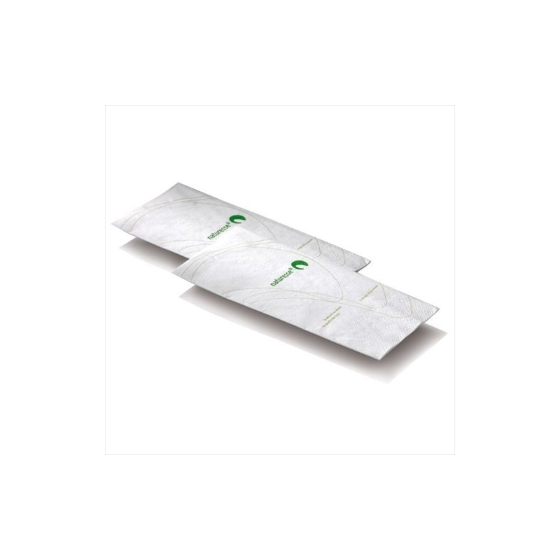250 serviettes Naturesse blanches Biodégradable,1/8, 33 x 33 cm