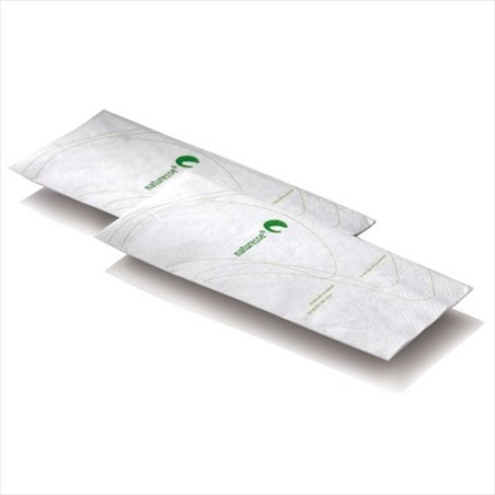 250 serviettes Naturesse blanches Biodégradable,1/8, 33 x 33 cm