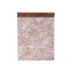 Chemin de table fanon, chocolat, 30 cm x de 5 mètres