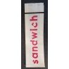 100 bustine sandwich bianche con iscrizione rosa 9x3x30cm