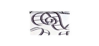 Tischläufer "Kino" schwarz, 30 cm x 5 mètres