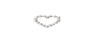 Adesivi con strass a cuore, argento, 20 pezzi, 2x2 cm