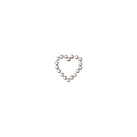 Adesivi con strass a cuore, argento, 20 pezzi, 2x2 cm