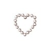 Stickers strass coeur, argent,  20pces, 2x2cm Stickers strass coeur, argent,  20pces, 2x2cm