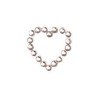 Adesivi con strass a cuore, argento, 20 pezzi, 2x2 cm