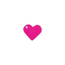 10 segna posto, cuore, 4 x 4 cm, fucsia