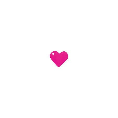10 Marques-place, coeur, 4 x 4 cm, fuchsia
