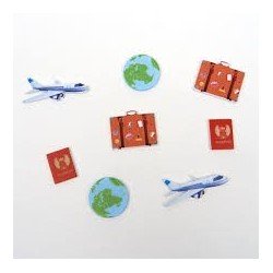 Sachet de 16 confettis de table, Voyages