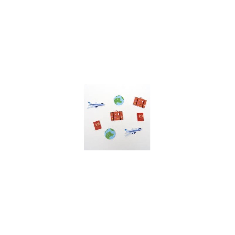 Sachet de 16 confettis de table, Voyages Sachet de 16 confettis de table, Voyages