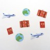 Sachet de 16 confettis de table, Voyages Sachet de 16 confettis de table, Voyages