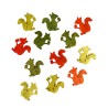 12 Ecureuils bois couleurs assorties 4 x4cm 12 Ecureuils bois couleurs assorties 4 x4cm