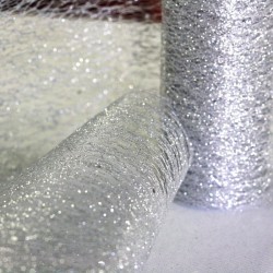 Chemin de table Glitter argent  30cmx5m