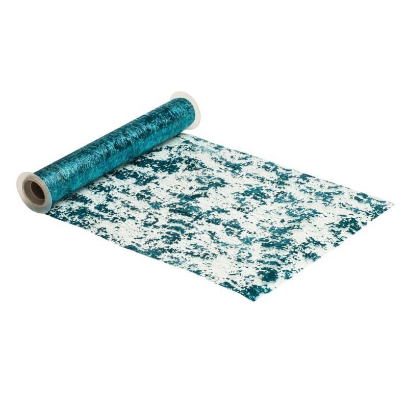 Chemin de table Eclats turquoise, 29cmx5m Chemin de table Eclats turquoise, 29cmx5m