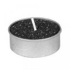 Set di 6 lumini, ø 3,5 cm, glitter nero