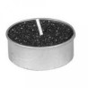Set de 6 bougies chauffe plat, ø 3.5 cm, noires pailletées