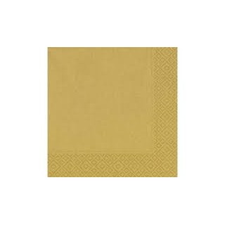 Serviettes 33x33 3 couches or