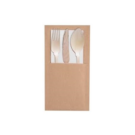 8 porte-couverts kraft 8x18cm