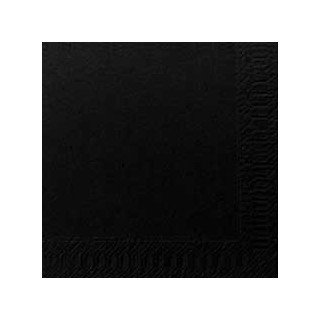 250 Serviettes coktail  24x24 noir