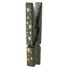 4 pinze in legno, con stelle metalliche, kaki, 5 cm 4 pinze in legno, con stelle metalliche, kaki, 5 cm