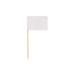 500 Bandiere pali, 8 cm, bianche.