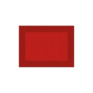 10 Tischset, Linnea uni, 30 x 40 cm, rot