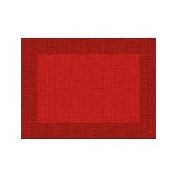 10 Tischset, Linnea uni, 30 x 40 cm, rot