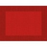 10 sets de table, Linnea uni, 30 x 40 cm, rouge