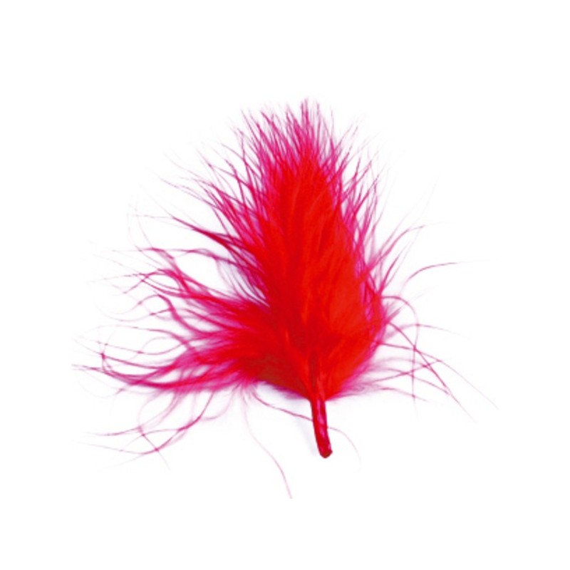 Sachet de 20 plumes rouges Sachet de 20 plumes rouges