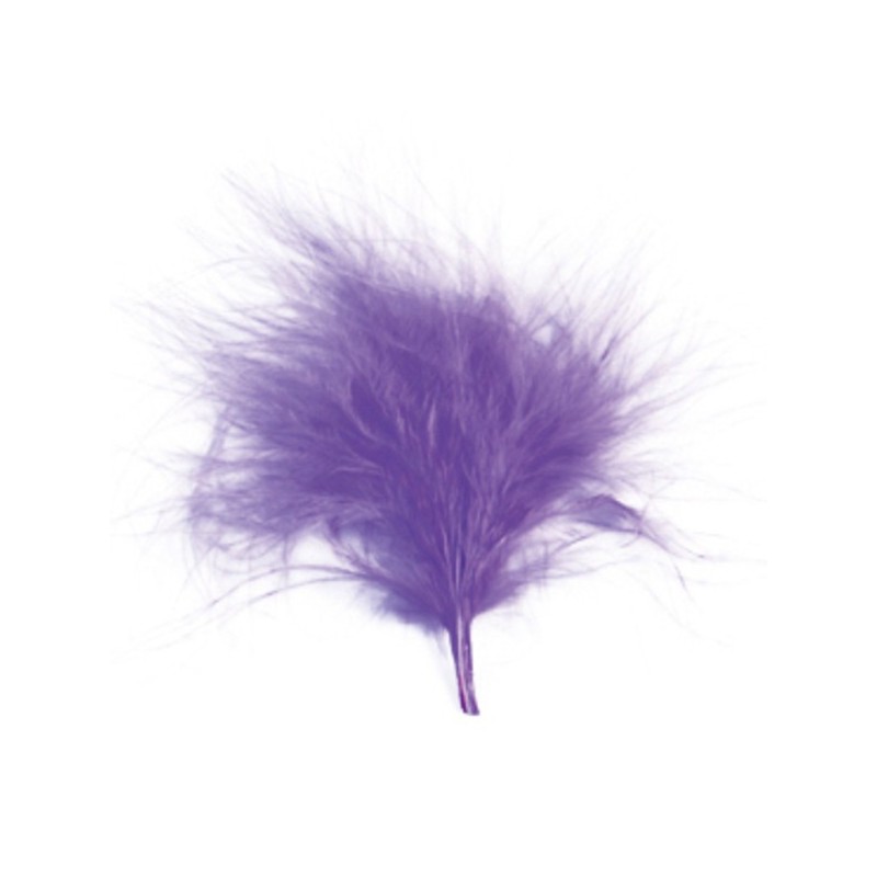 Sacchetto di 20 piume, viola, 7 cm Sacchetto di 20 piume, viola, 7 cm