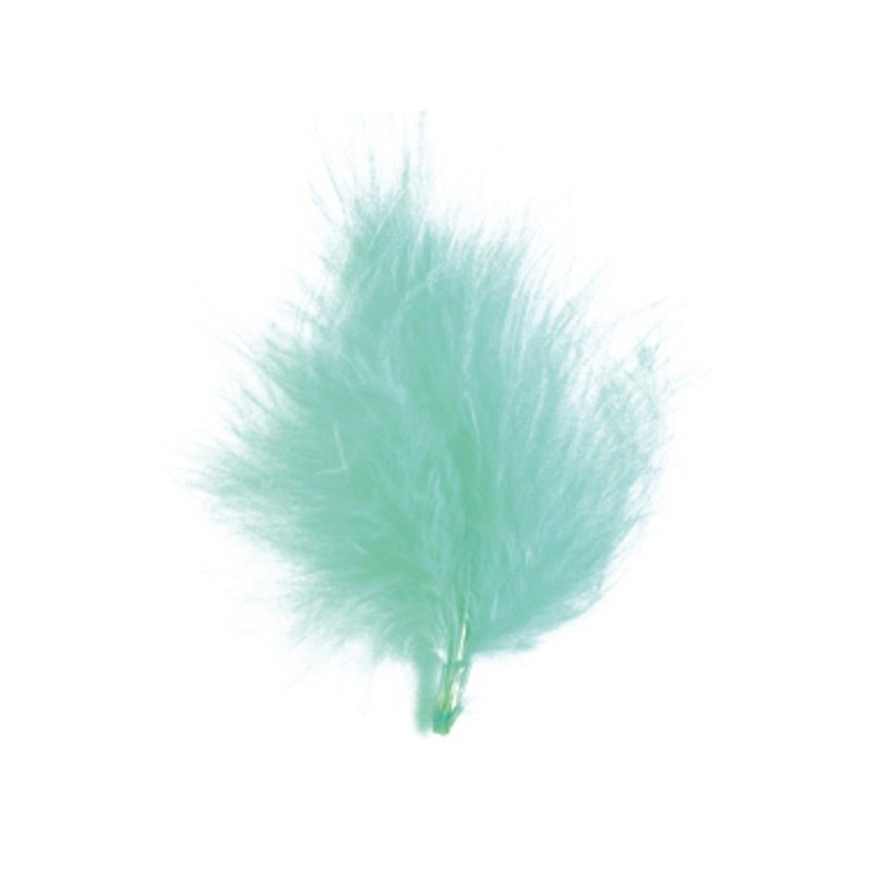 Sachet de 20 plumes turquoise