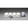 1 set completo di 8 LED mini, multicolore, con caricatore e telecomando, 48 x 50 mm