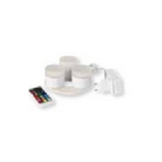 1 komplettes Set aus 3 LEDs-Mini-Multicolor mit Ladegerät und Fernbedienung