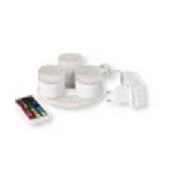 1 set complet de 3 Leds-mini multicolore avec chargeur et télécommande