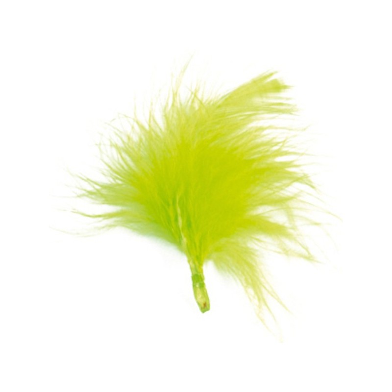 20 Federn, hellgrün, 7 cm