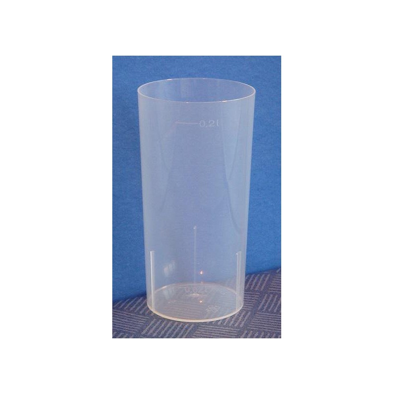 Verres longdrink , 2 dl , PP, étalonnés 0,02-0,04