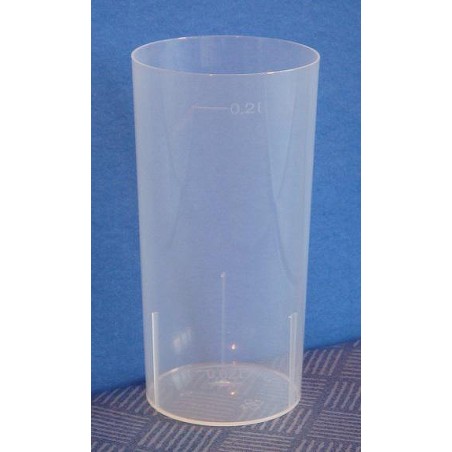 Longdrinkgläser, 2 dl, PP, kalibriert 2 und 4cl  