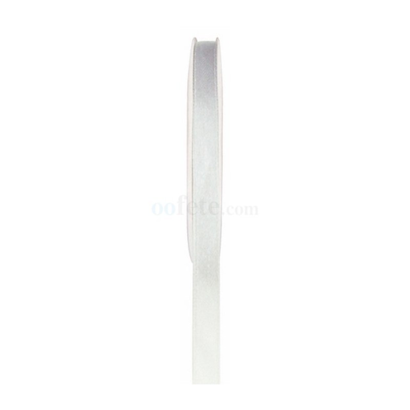 1 Doppelsatinband, weiss, 6 mm x 25 meter 1 Doppelsatinband, weiss, 6 mm x 25 meter