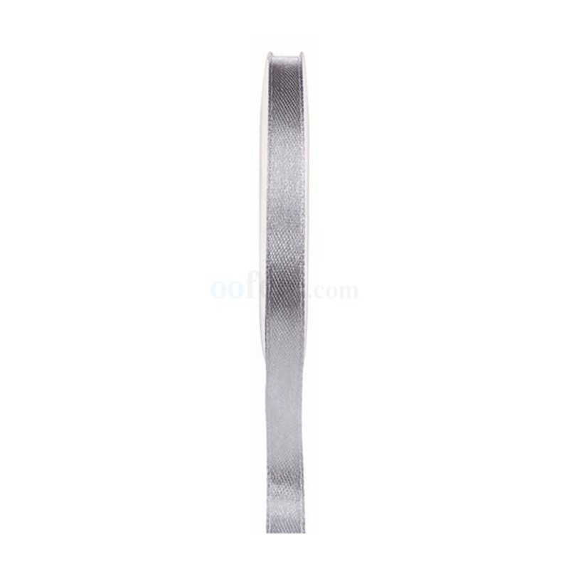 Ruban satin double face gris, bobine de 25 mètres Ruban satin double face gris, bobine de 25 mètres