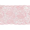 Chemin de table dentelle rose, 17cm x 5m, rose quartz Chemin de table dentelle rose, 17cm x 5m, rose quartz